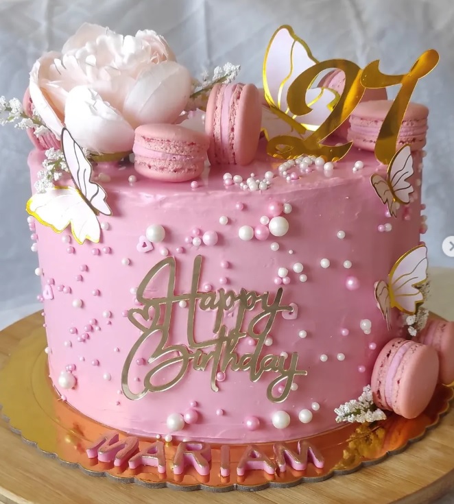 Pastel Rosa de Cumpleaños